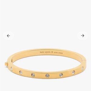 Kate Spade Set in Stone Hinged Gold Bangle